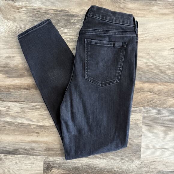 JEN7 by 7 For All Mankind Women’s Ankle Skinny Jeans Size 8 Black High Rise - Picture 1 of 7